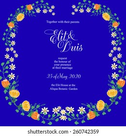 Wedding invitation card