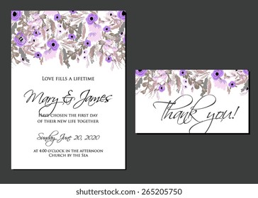 Wedding invitation card