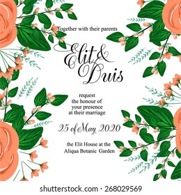 Wedding invitation card