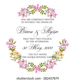 Wedding invitation card