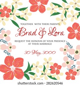 Wedding invitation card