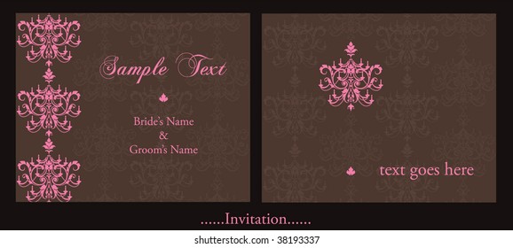 Einladungskarte für Hochzeiten