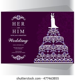 Wedding invitation card.