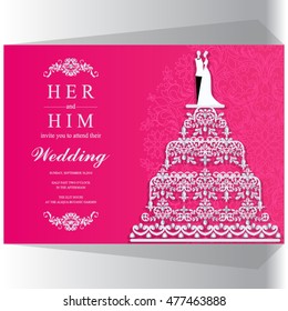Wedding invitation card.