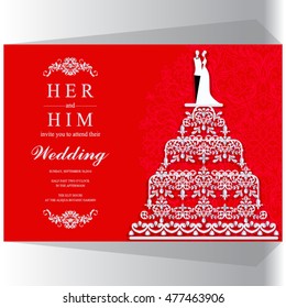 Wedding invitation card.
