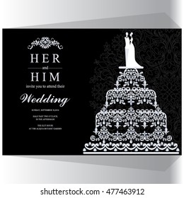 Wedding invitation card.