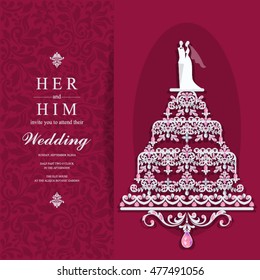 Wedding invitation card.