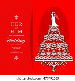 Wedding invitation card.