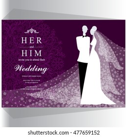 Wedding invitation card.