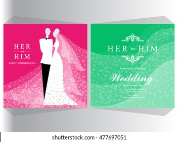 Wedding invitation card.