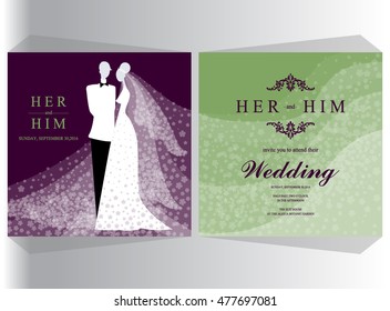 Wedding invitation card.
