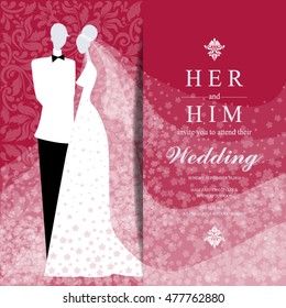 Wedding invitation card.