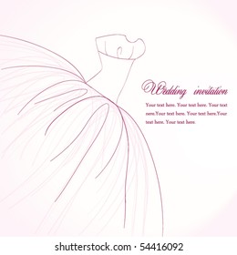 Wedding invitation or card