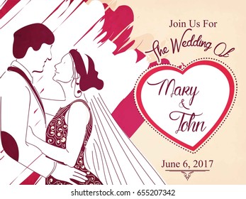 Wedding invitation card