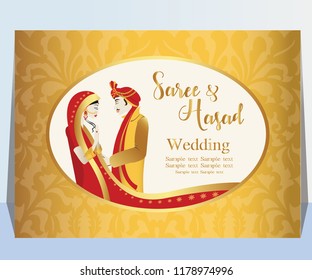 Wedding invitation or card with abstract background.
Template frame. Perfect cards for any other kind of design, birthday and other holiday, medallion, indian, arabic,dubai.
