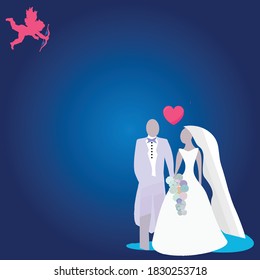 Wedding invitation or card with abstract background.