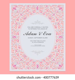 Invitación de Boda o tarjeta con fondo abstracto. Islam, árabe, indio.