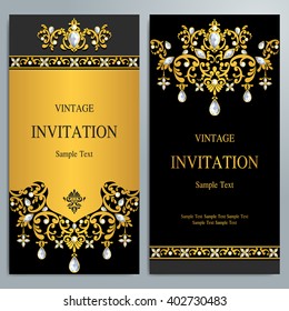 Wedding invitation or card with abstract background. Islam, Arabic, Indian.