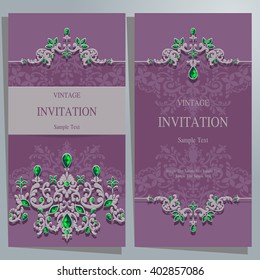 Wedding invitation or card with abstract background. Islam, Arabic, Indian.