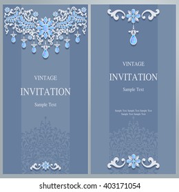 Wedding invitation or card with abstract background. Islam, Arabic, Indian.