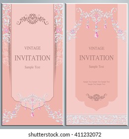 Wedding invitation or card with abstract background. Islam, Arabic, Indian, Dubai.