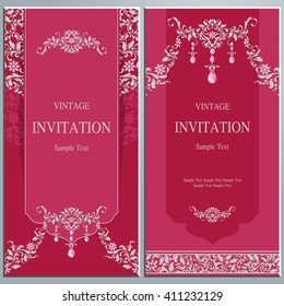 Wedding invitation or card with abstract background. Islam, Arabic, Indian, Dubai.
