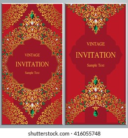 Invitación de boda o tarjeta con fondo abstracto. Islam, árabe, indio, Dubai.