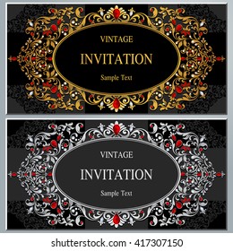 Wedding invitation or card with abstract background. Islam, Arabic, Indian, Dubai.