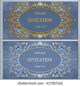 Wedding invitation or card with abstract background. Islam, Arabic, Indian, Dubai.