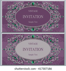 Wedding invitation or card with abstract background. Islam, Arabic, Indian, Dubai.