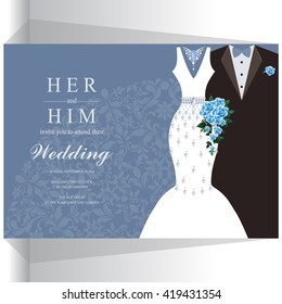 Wedding invitation or card with abstract background. Islam, Arabic, Indian, Dubai.
