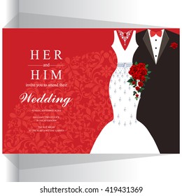 Wedding invitation or card with abstract background. Islam, Arabic, Indian, Dubai.
