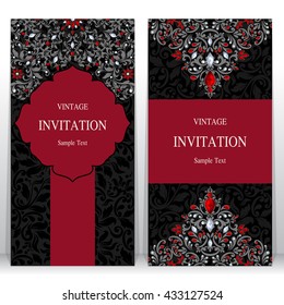 Wedding invitation or card with abstract background. Islam, Arabic, Indian, Dubai.