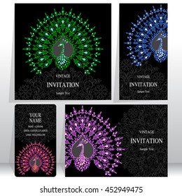 Wedding invitation or card with abstract background. Islam, Arabic, Indian, Dubai.