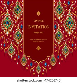 Hochzeitseinladung oder Karte mit abstraktem Hintergrund. Islam, Arabisch, Inder, Dubai.