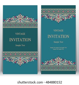 Wedding invitation or card with abstract background.
