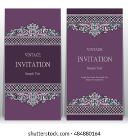 Wedding invitation or card with abstract background.