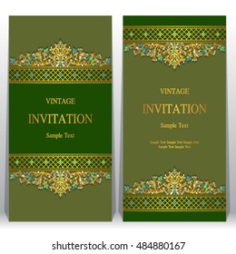 Wedding invitation or card with abstract background.