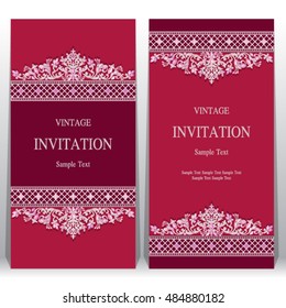Wedding invitation or card with abstract background.