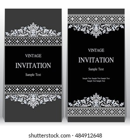 Wedding invitation or card with abstract background.