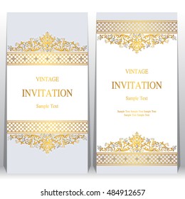 Wedding invitation or card with abstract background.