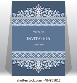 Wedding invitation or card with abstract background.