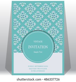 Wedding invitation or card with abstract background.