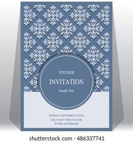 Wedding invitation or card with abstract background.