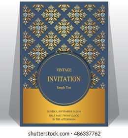 Wedding invitation or card with abstract background.