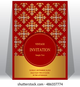 Wedding invitation or card with abstract background.