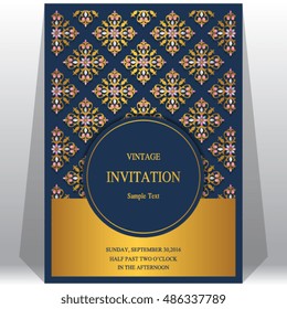 Wedding invitation or card with abstract background.