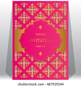 Wedding invitation or card with abstract background.
