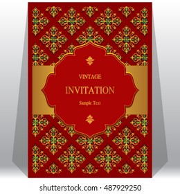 Wedding invitation or card with abstract background.