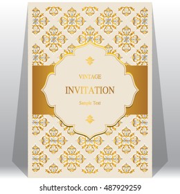 Wedding invitation or card with abstract background.